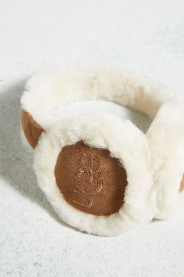 Sheepskin Embroidery Earmuff-