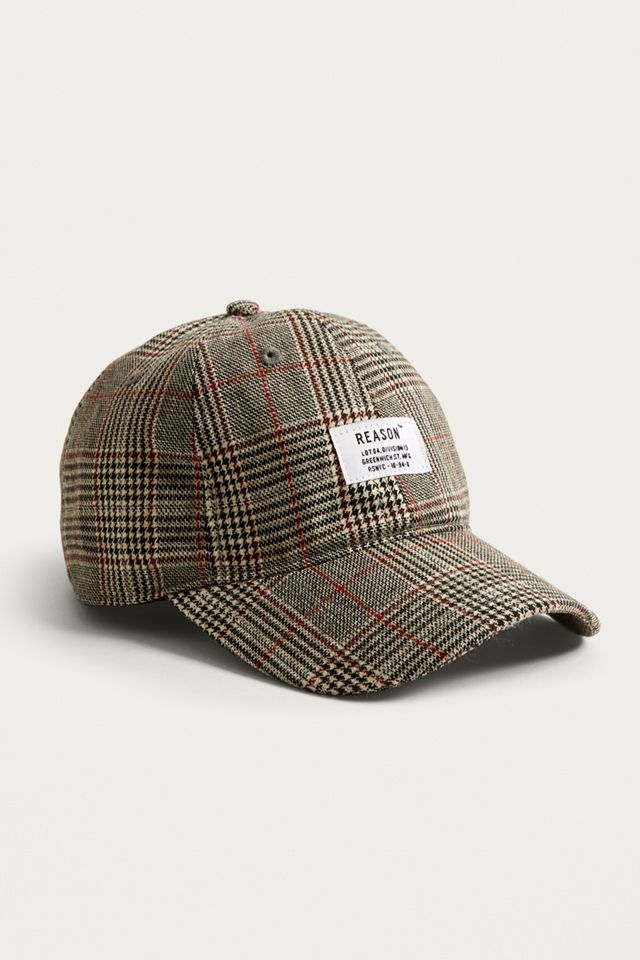 Reason Checked Cap | Urban Outfitters UK