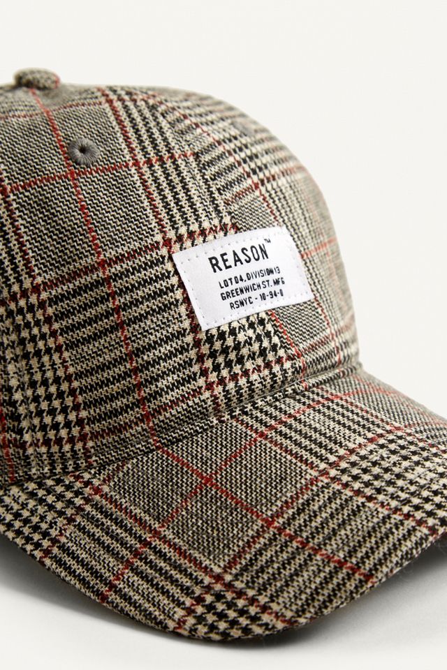 Reason Checked Cap | Urban Outfitters UK