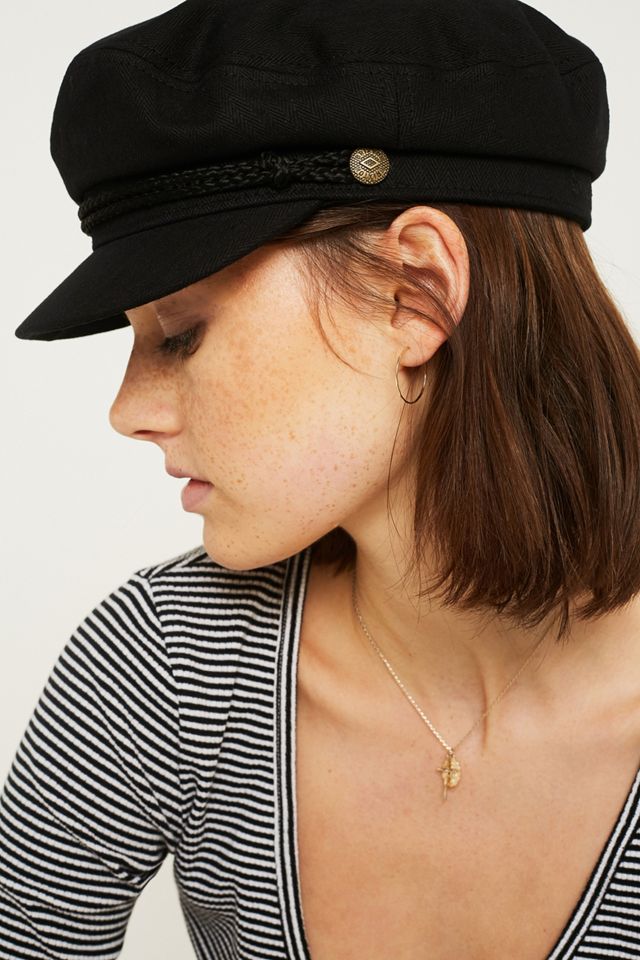 Brixton Fiddler Leather Baker Boy Hat #2