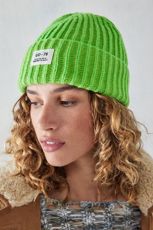 UO Plated Ribbed Beanie 