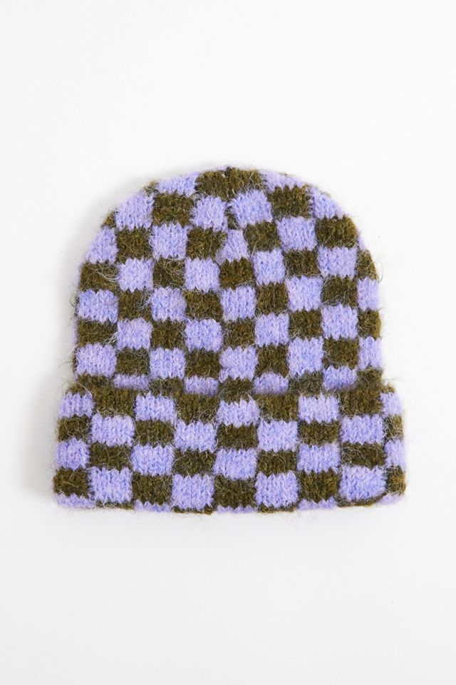 UO Fuzzy Check Beanie #1