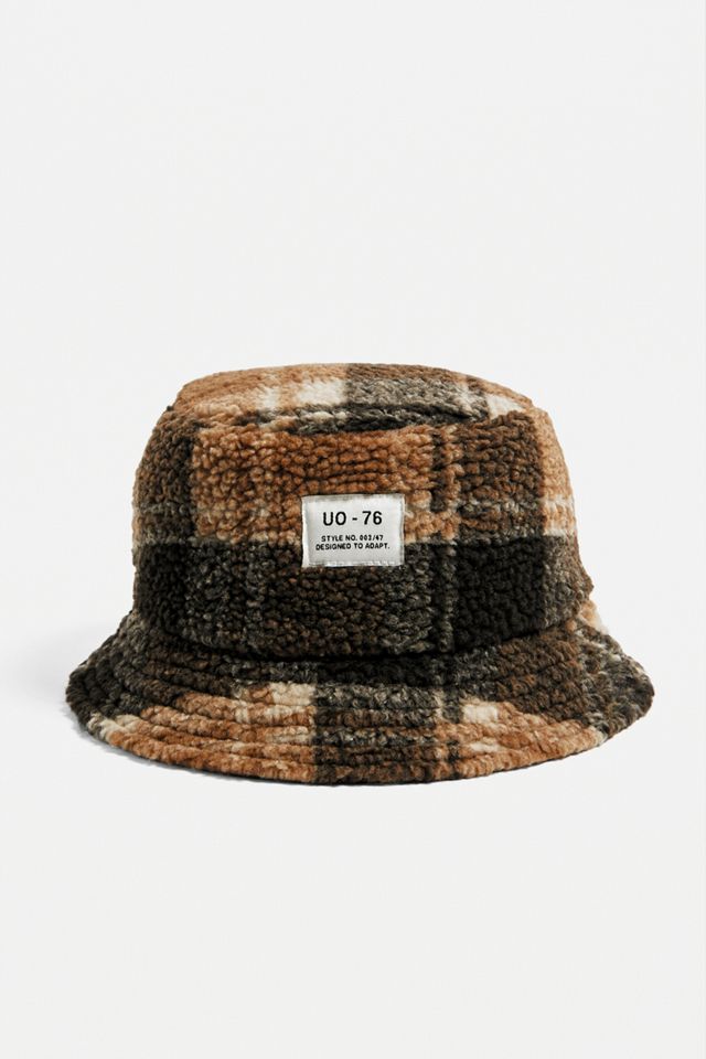 UO Check Teddy Bucket Hat #2