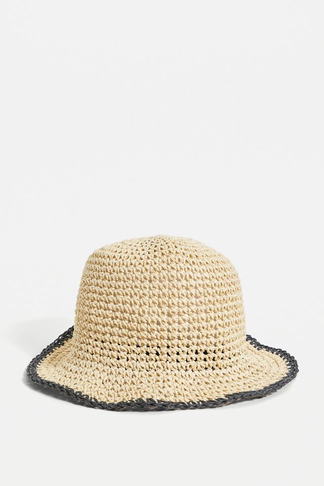 UO - Bob en paille tricotée marron #1