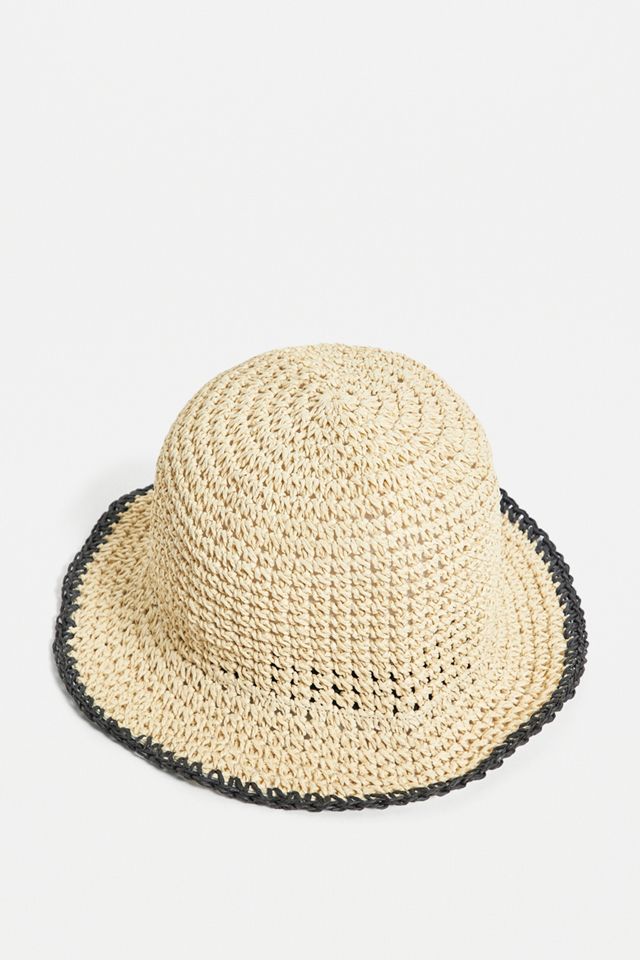 UO - Bob en paille tricotée marron #3