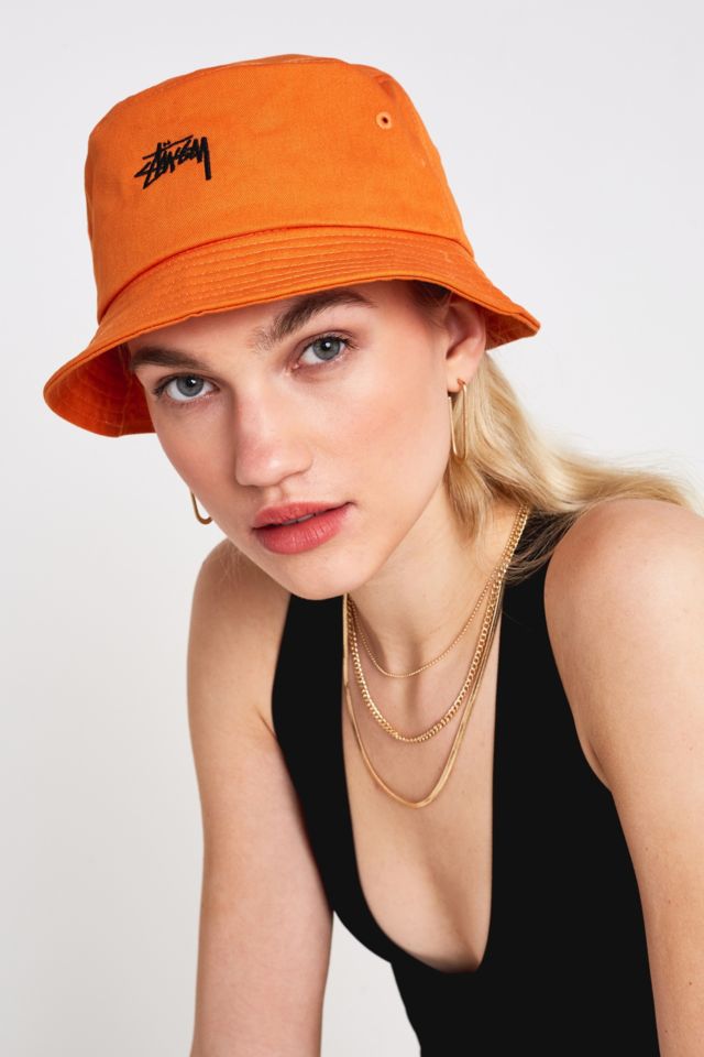 Stussy bucket hat store orange