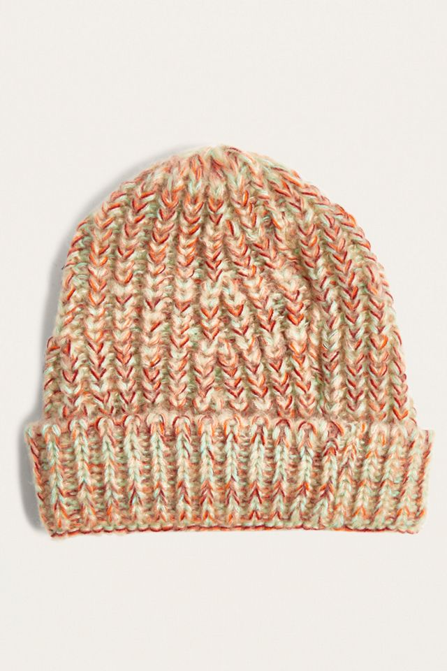 Bonnet côtelé marbré - crème #1