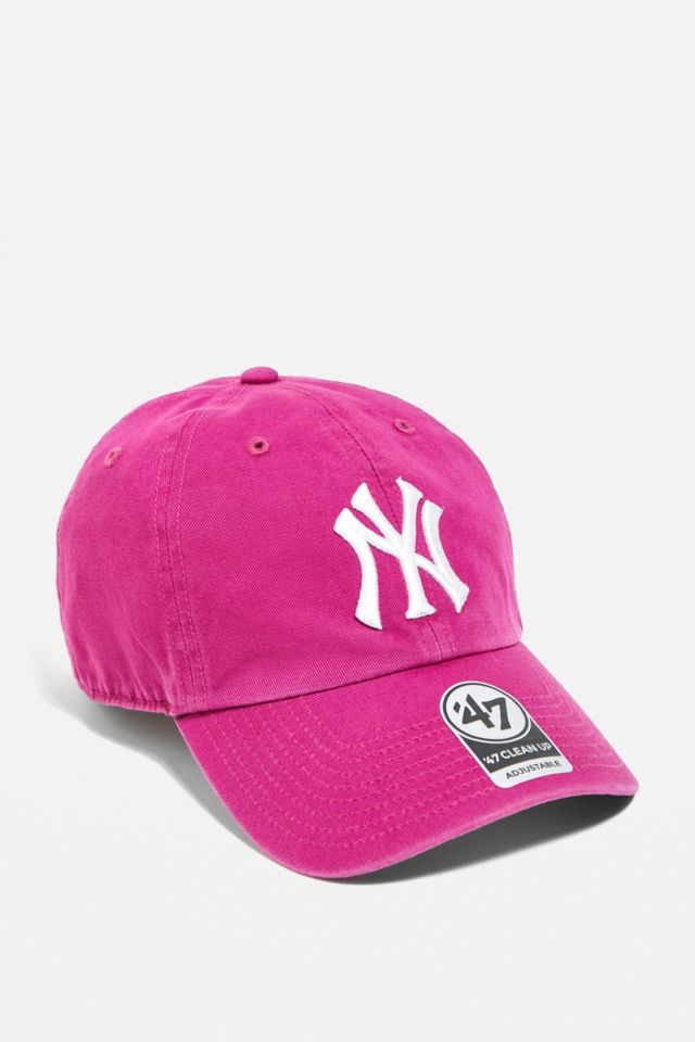 Women's New York Yankees '47 Pink Clean Up Adjustable Hat