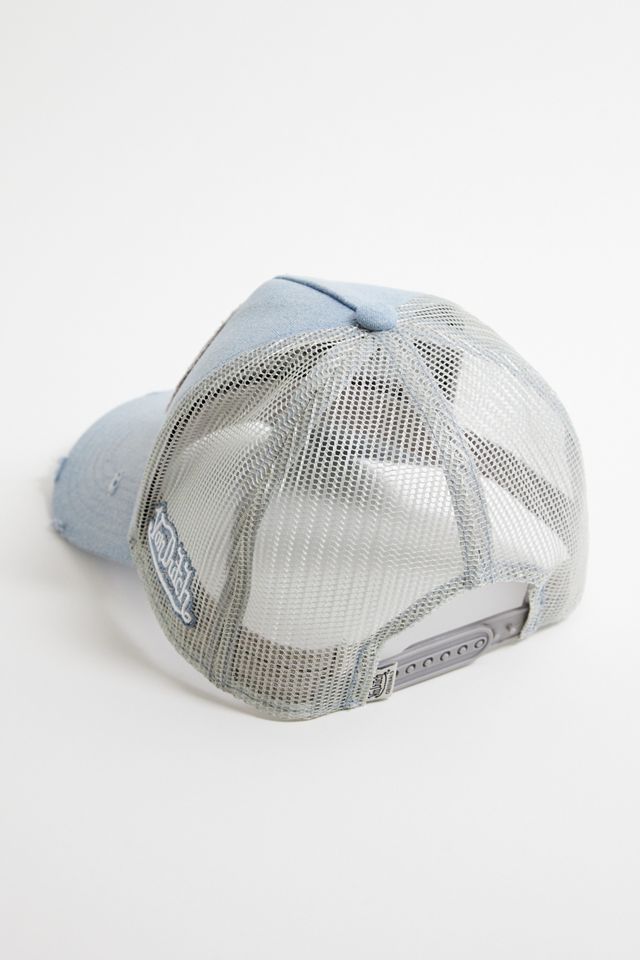 Von Dutch UO Exclusive Distressed Denim Trucker Cap #3