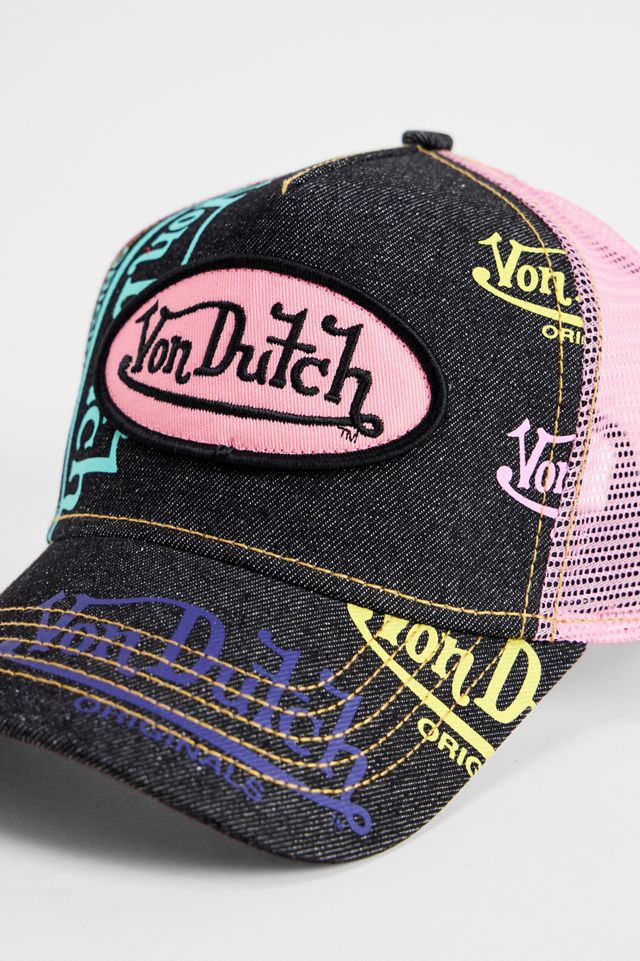 Casquette de camionneur en denim avec logo Von Dutch #1