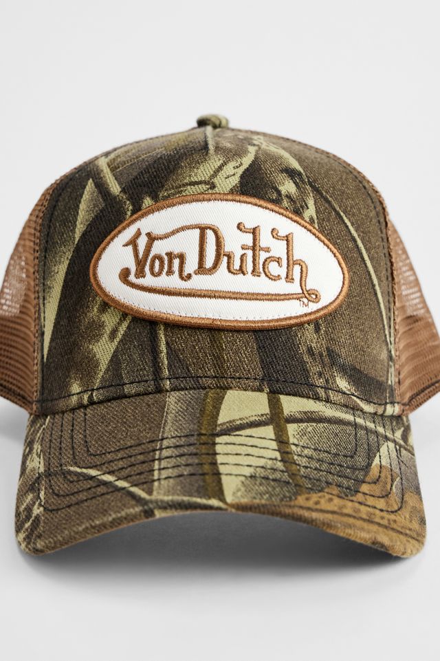 Von Dutch Real Leaf Print Trucker Cap #2