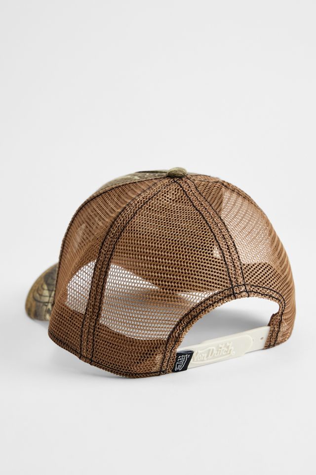 Von Dutch Real Leaf Print Trucker Cap #3