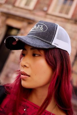 Cappellino Trucker in Denim Nero Von Dutch