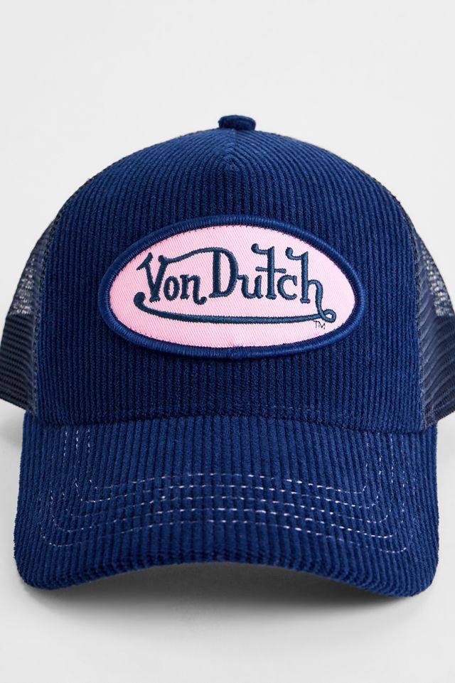 Von Dutch Navy & Pink Corduroy Trucker Cap #2