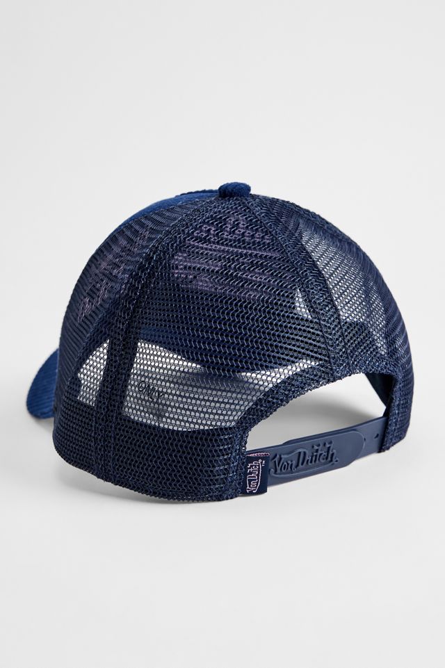 Von Dutch Navy & Pink Corduroy Trucker Cap #3
