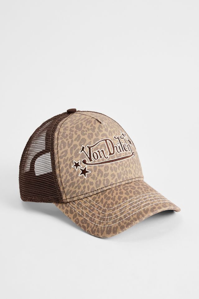 Von Dutch Braune Geparden-Truckermütze #1