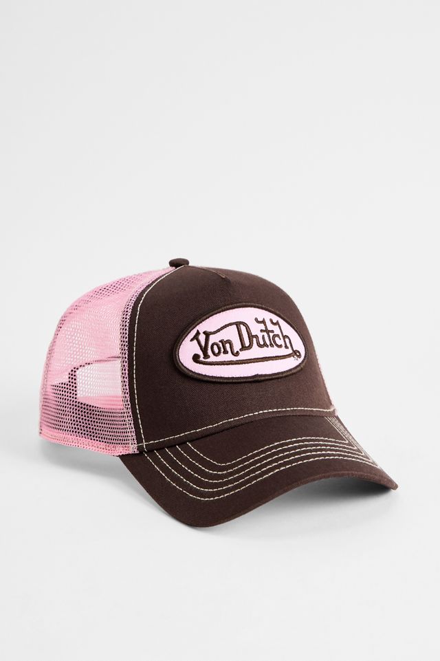 Von Dutch Braune & Rosa Trucker-Kappe #1