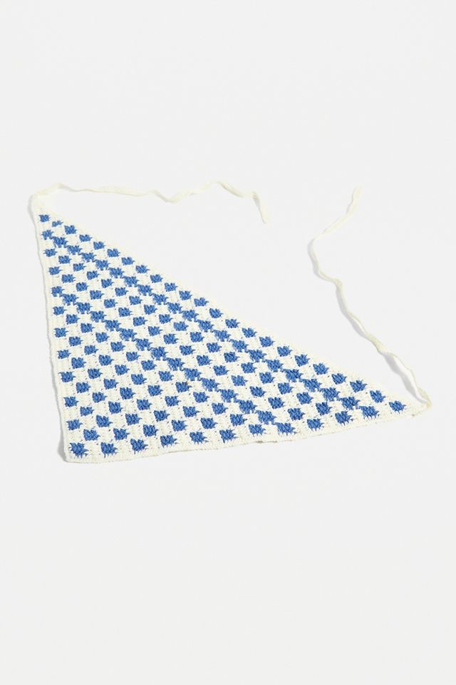 Foulard en tricot à carreaux #2