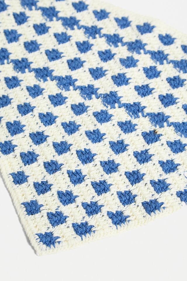 Foulard en tricot à carreaux #3