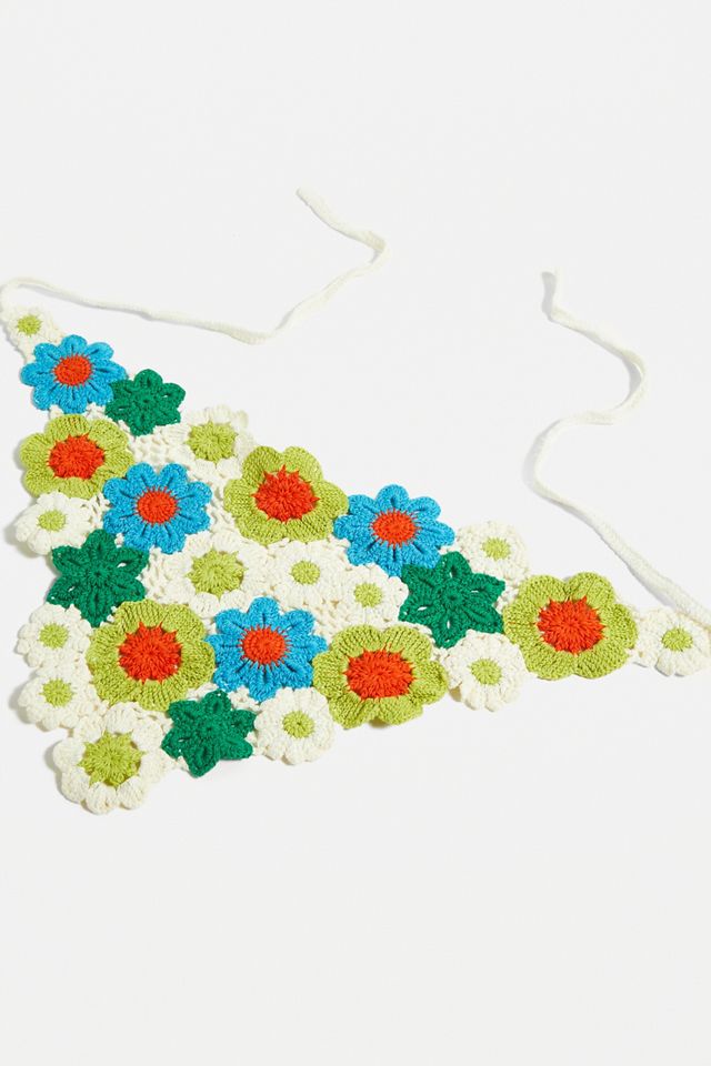 Foulard en maille à fleurs #2