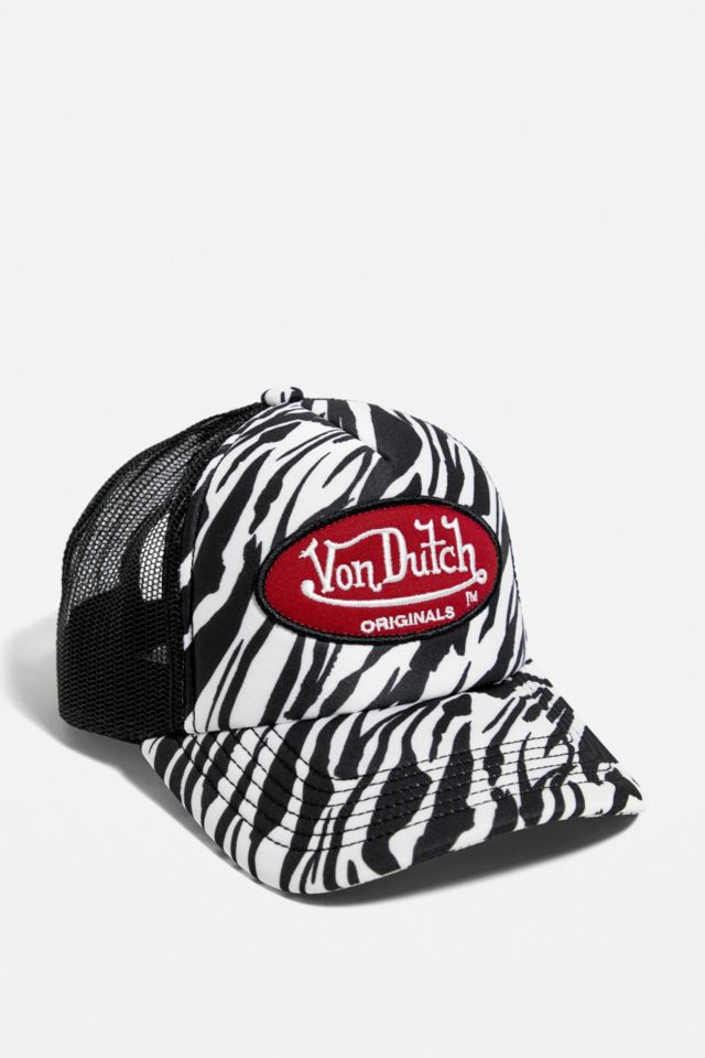 Von Dutch Zebra Print Trucker Tampa Hat