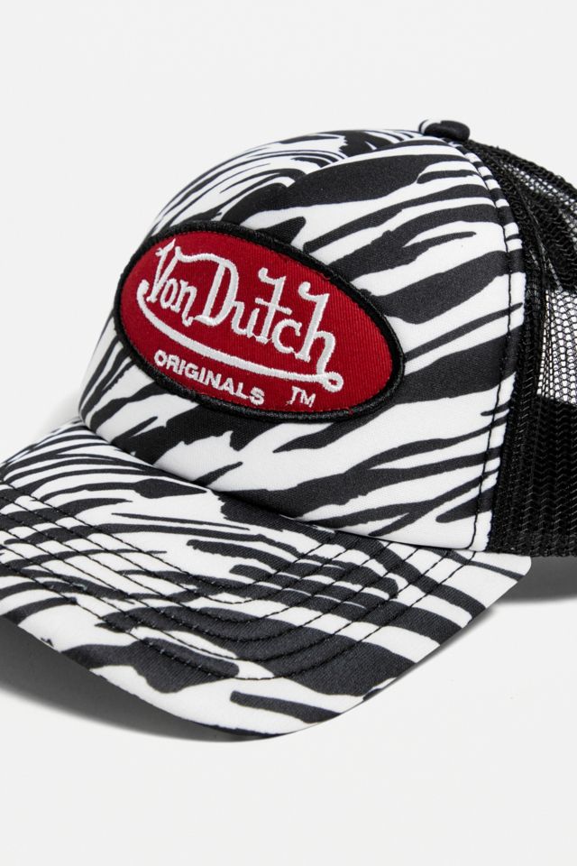 Von Dutch Zebra Print Trucker Tampa Hat