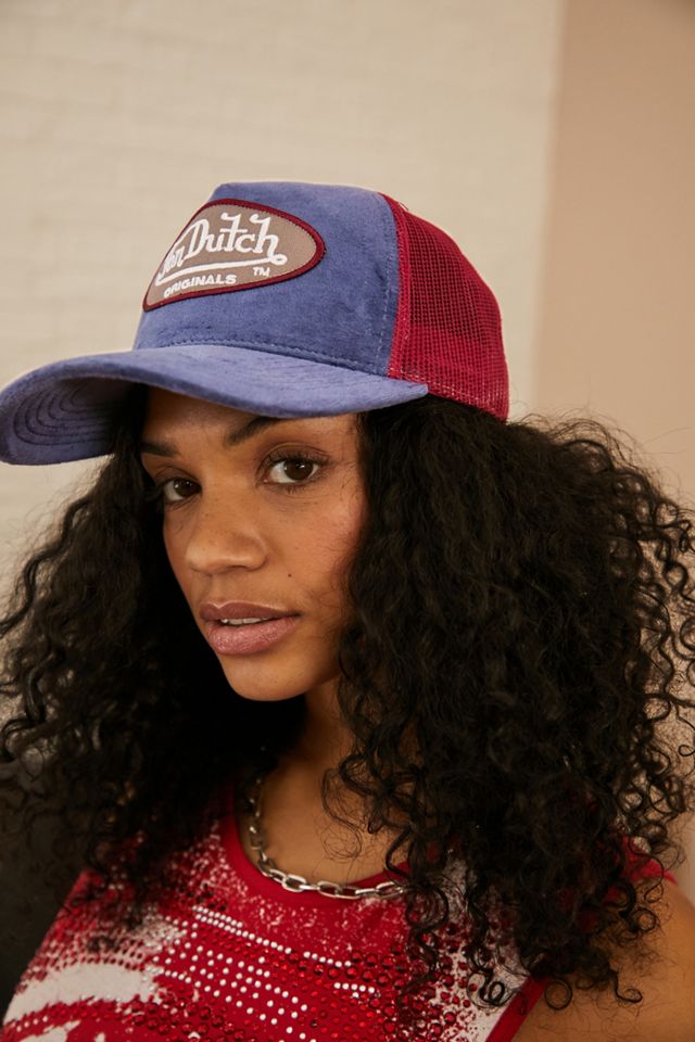 Von Dutch Velvet Trucker Hat | Urban Outfitters UK