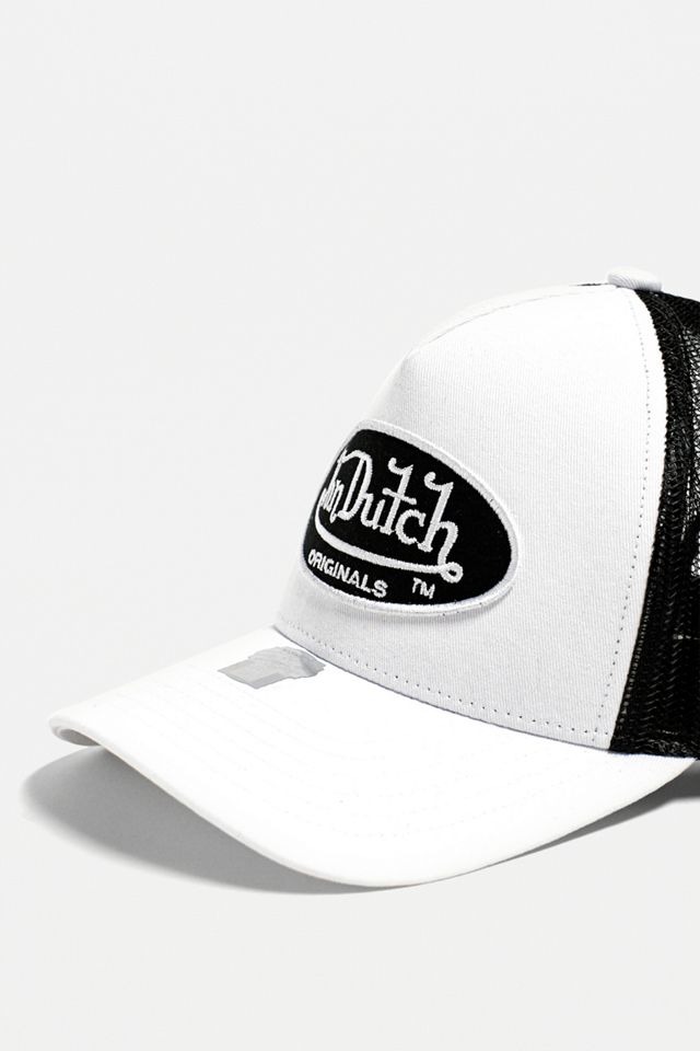 Von Dutch White & Black Trucker Hat #3