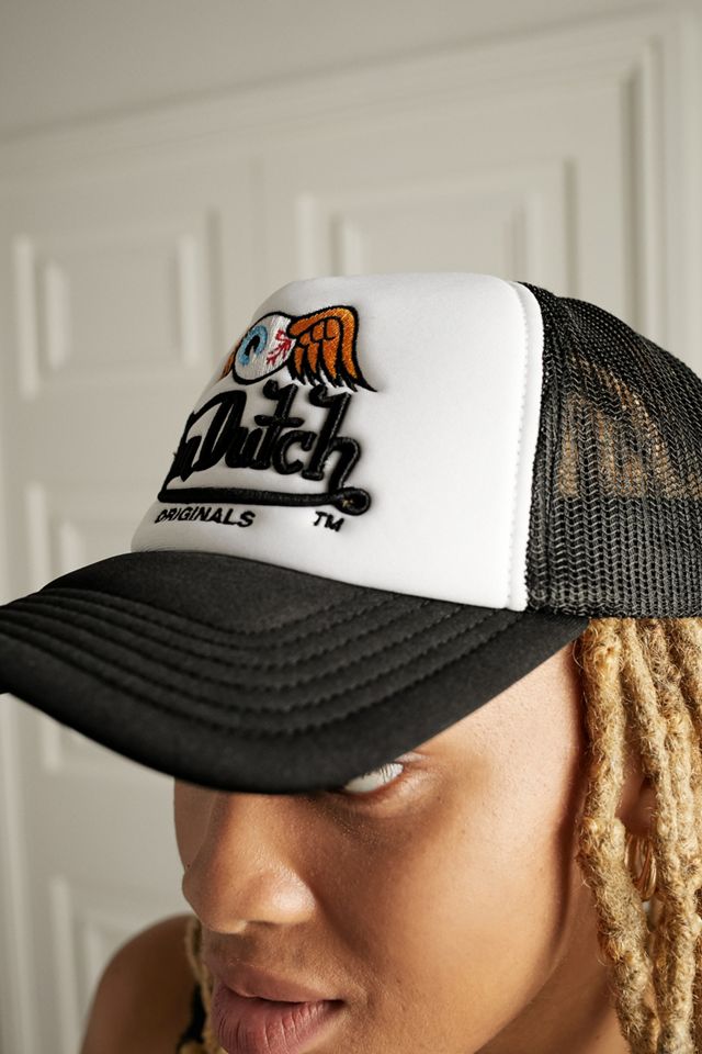 Von Dutch - Casquette de camionneur noir et blanc #1