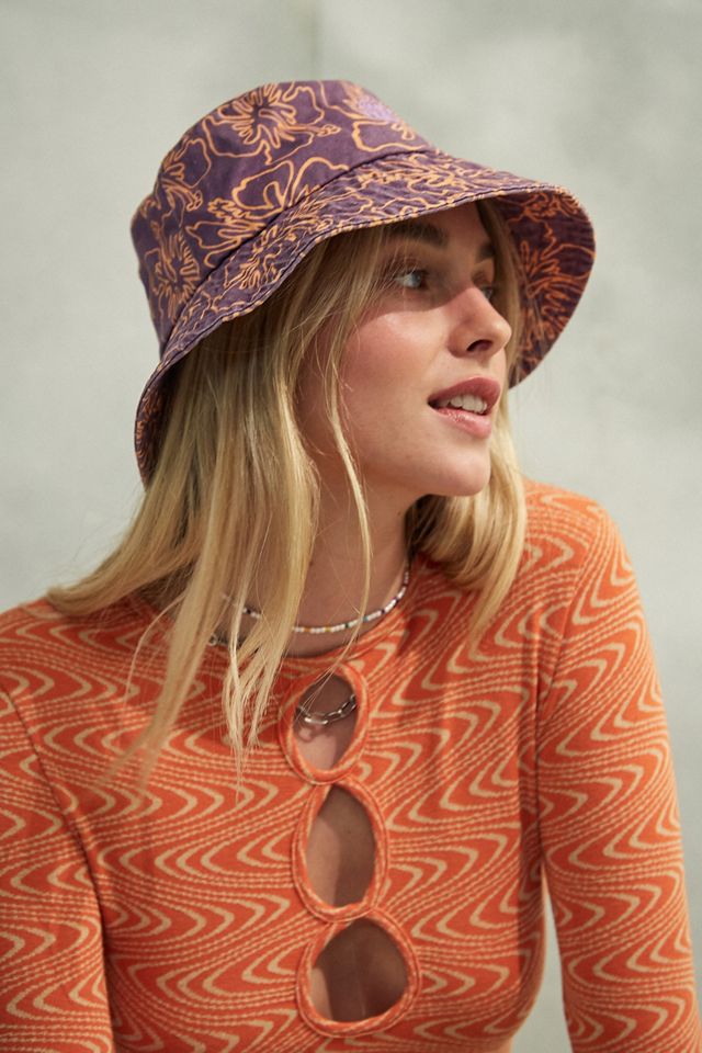 UO Printed Sherpa Flower Floral Boho Bucket Hat Urban Outfitters | Accessories | Womens Urban Outfitters Uo  main image 4