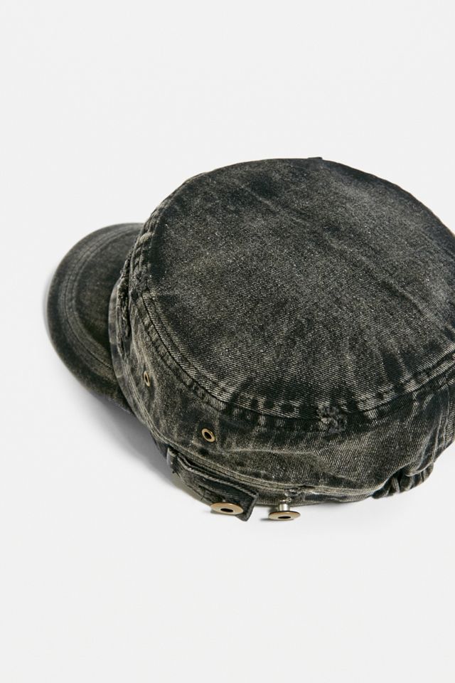BDG - Casquette d'officier en denim effet vieilli #3
