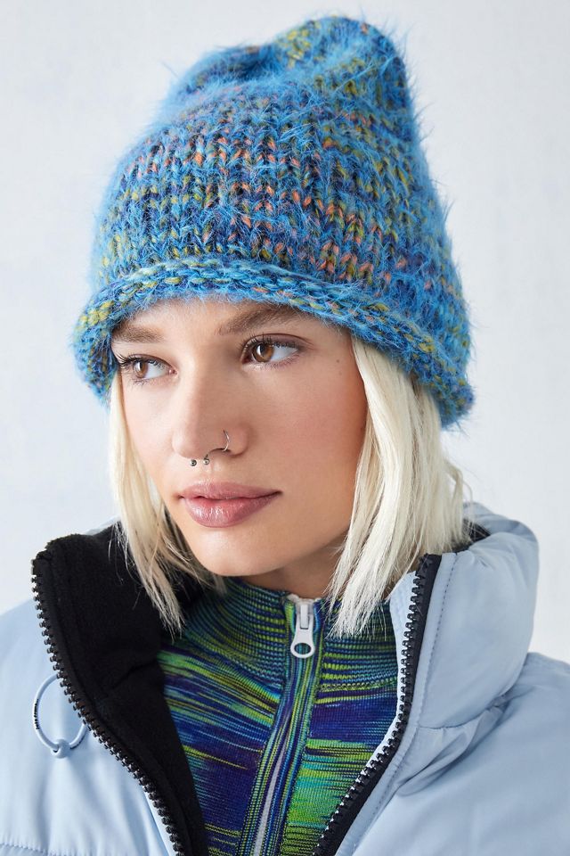 UO Tallie Fluffy Space-Dye Slouch Beanie | Urban Outfitters UK