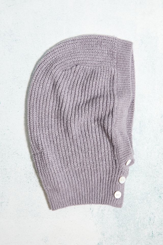 UO Soft Knitted Button-Up Hood  #1