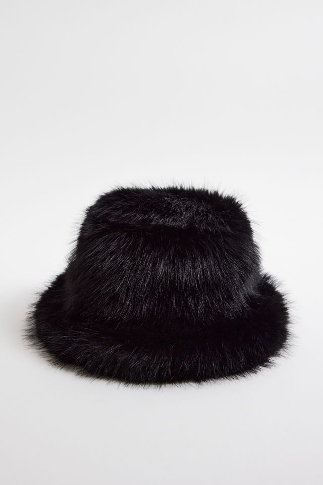 UO Fluffy Faux Fur Bucket Hat #1