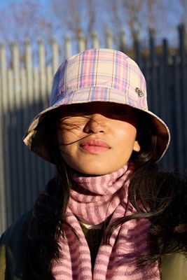 URBAN OUTFITTERS PINK YELLOW PLAID BUCKET HAT WOMEN OS Urban Outfitters | Accessories | Urban Outfitters Pink  main image 2