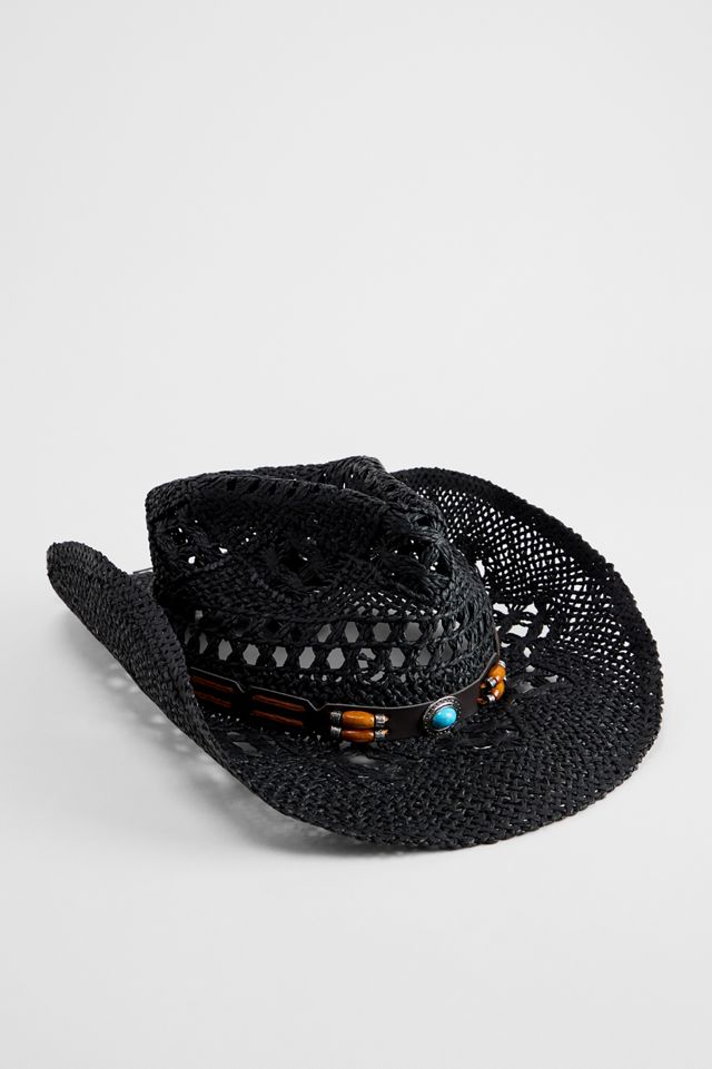 Chapeau western perlé patiné UO #1