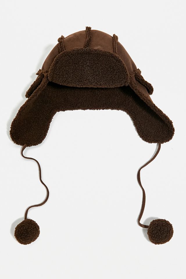 UO Borg Trim Bobble Trapper Hat  #2