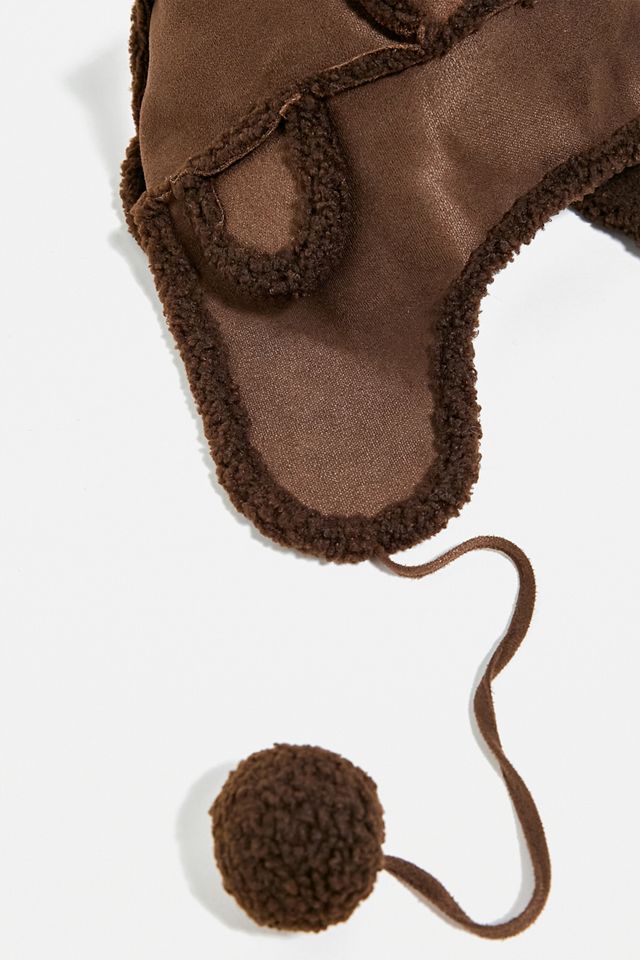 UO Borg Trim Bobble Trapper Hat  #3
