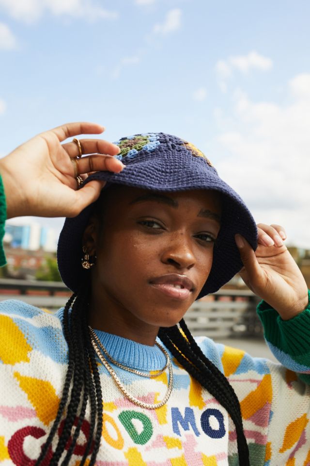 UO Knit Patchwork Bucket Hat | Urban Outfitters UK