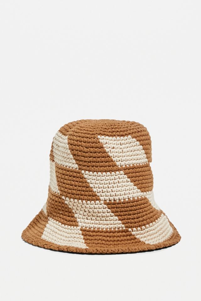 Sombrero de cubo de punto Checkerboard #2