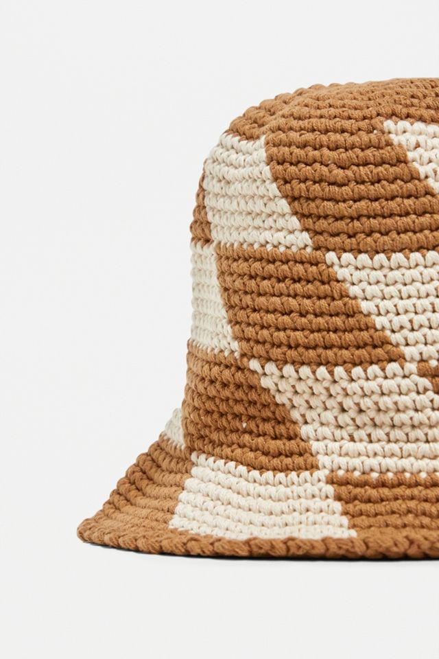 Sombrero de cubo de punto Checkerboard #3