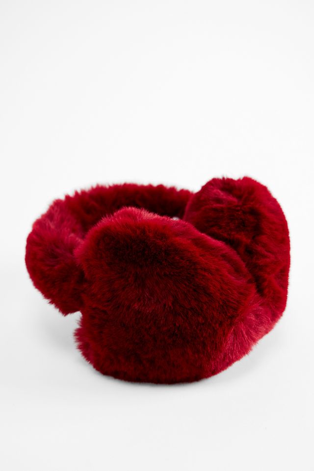 UO Fluffy Heart Earmuffs #2