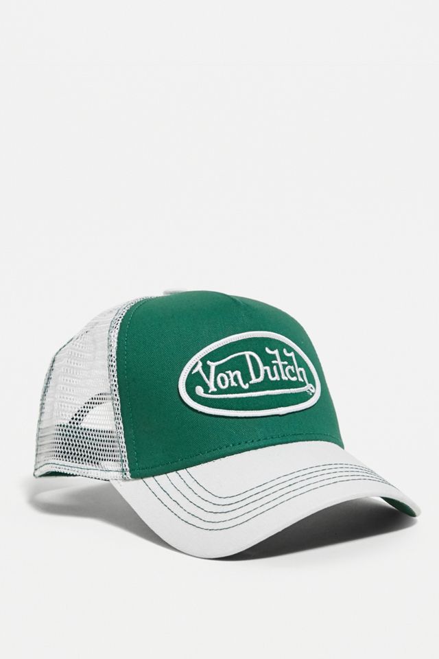 Von Dutch - Casquette Trucker contrastée vert et blanc #1