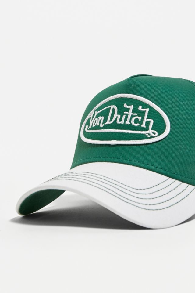 Von Dutch - Casquette Trucker contrastée vert et blanc