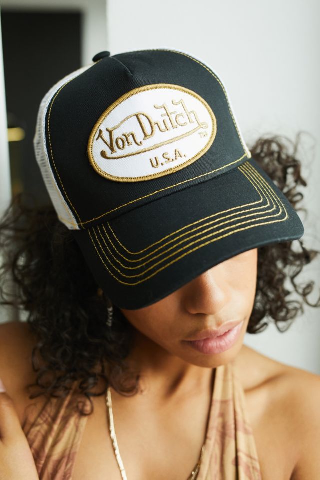 Black and gold trucker hot sale hat