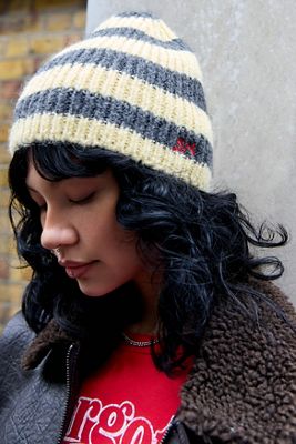 Damson Madder Striped Beanie