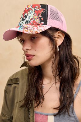 Casquette de camionneur Ed Hardy Beautiful Ghost
