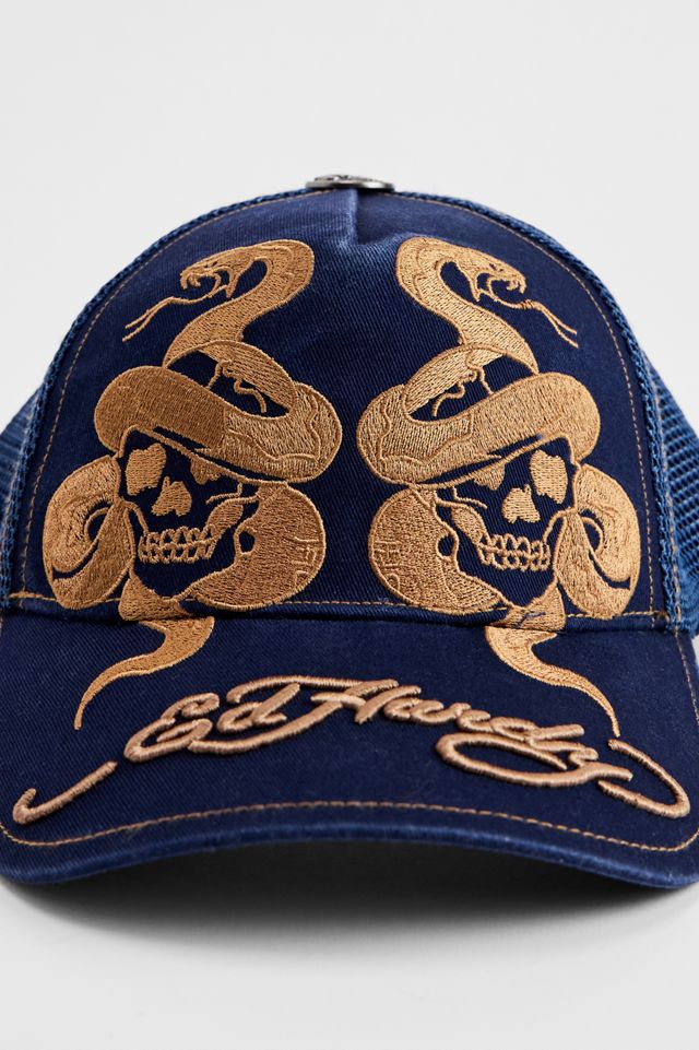 Ed Hardy Skull & Snakes Trucker Cap | Urban Outfitters UK
