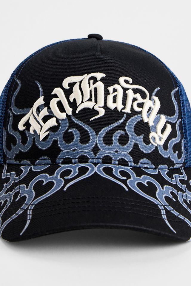 Gorra de Camionero de 5 Paneles con Llamas Ed Hardy #2
