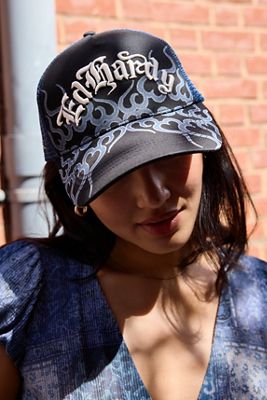 Casquette camionneur 5 panneaux flamboyante Ed Hardy